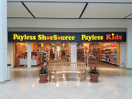 payless shoe source in a mall